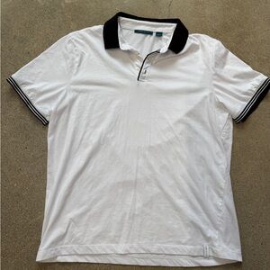 Perry Ellis white polo